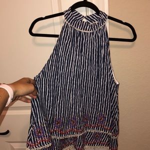 Large Sleeveless High neck blouse